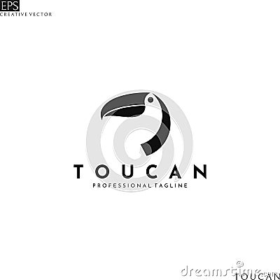 Toucan logo template. Abstract bird Vector Illustration